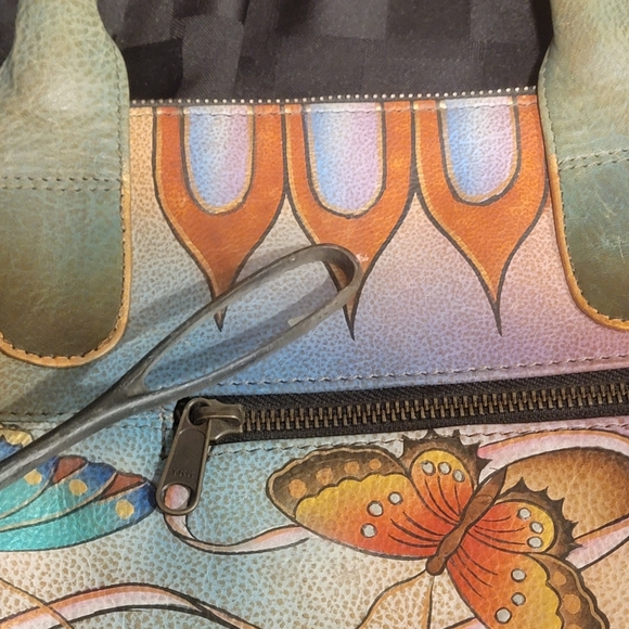 Anuschka Women's Genuine Leather Handbag/Purse / Hand-Painted! - Picture 15 of 16